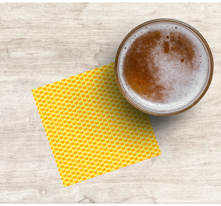 Sottobicchieri birra superficie a nido d'ape - TenStickers