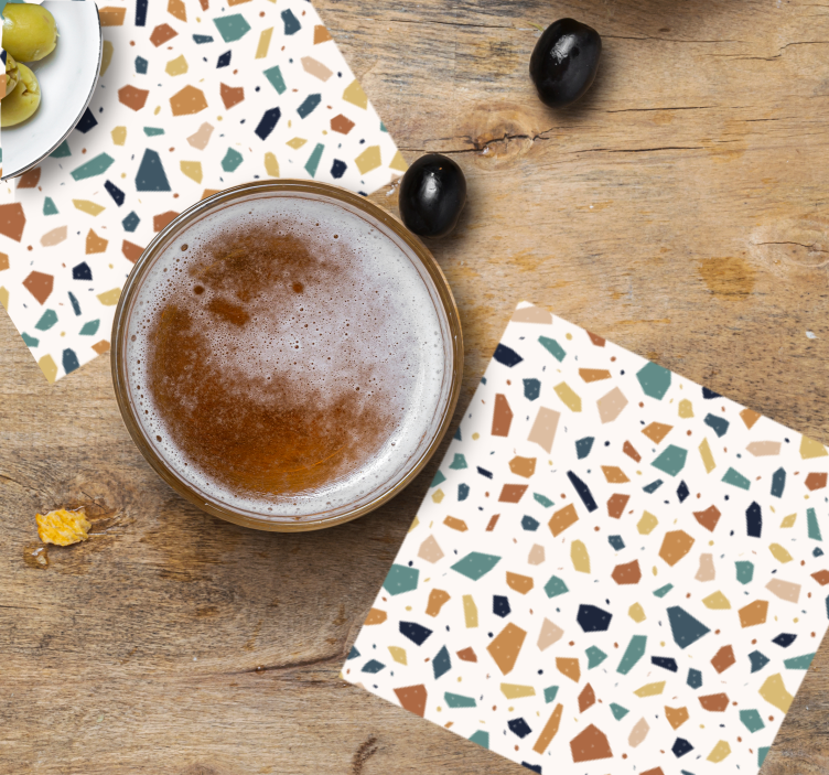 Sottobicchieri birra superficie a terrazzo - TenStickers