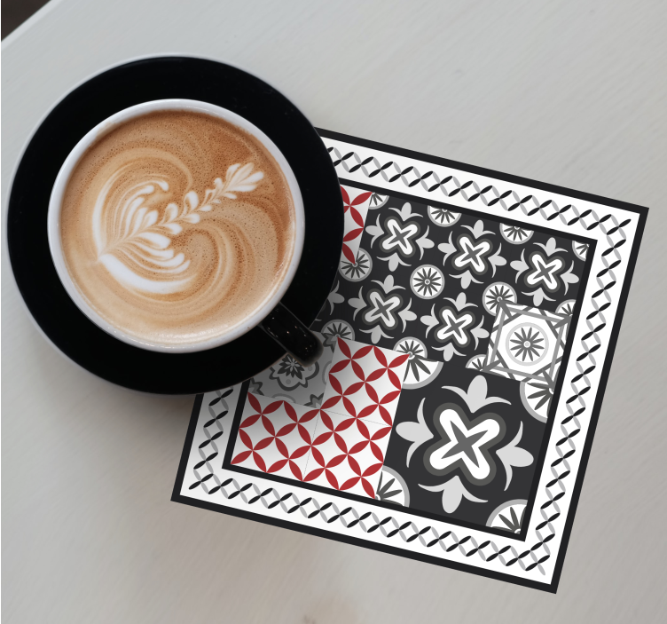 Sottobicchieri collage di motivi geometrici - TenStickers