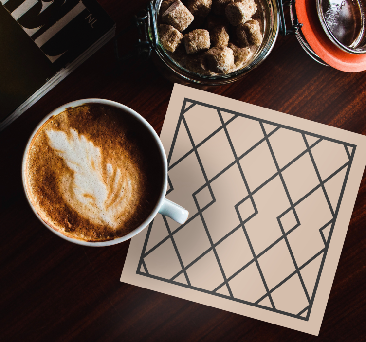 Sottobicchieri composizione geometrica sovrapposta - TenStickers