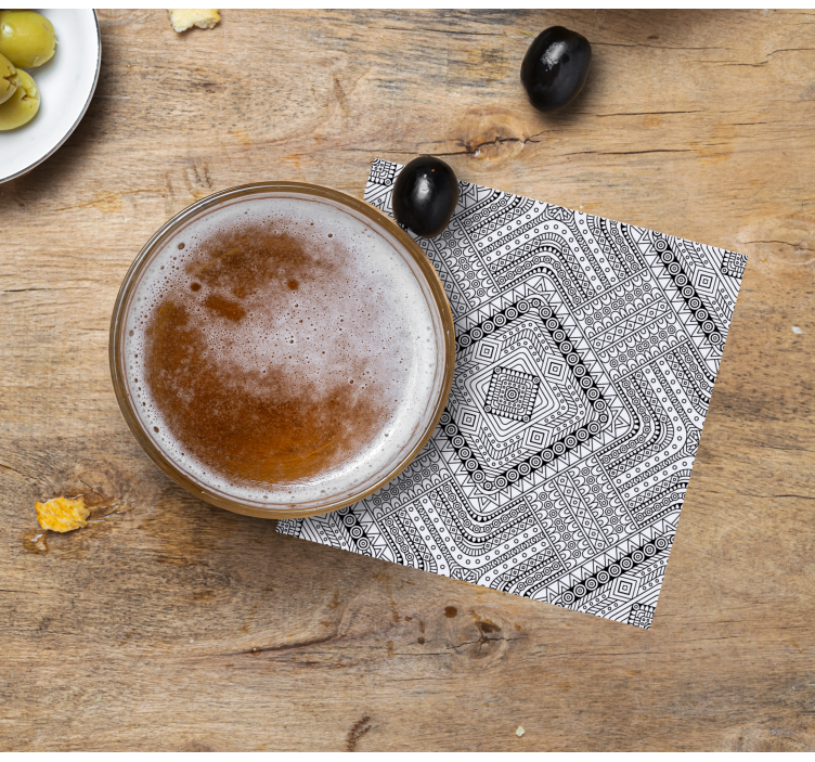 Sottobicchieri composizioni geometriche complesse - TenStickers