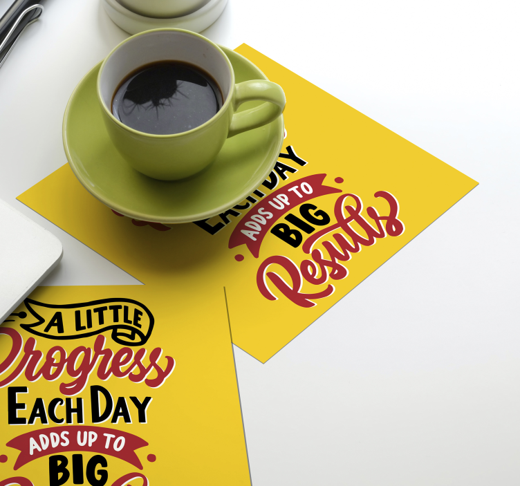 Sottobicchieri con frase arte di frasi motivazionali - TenStickers