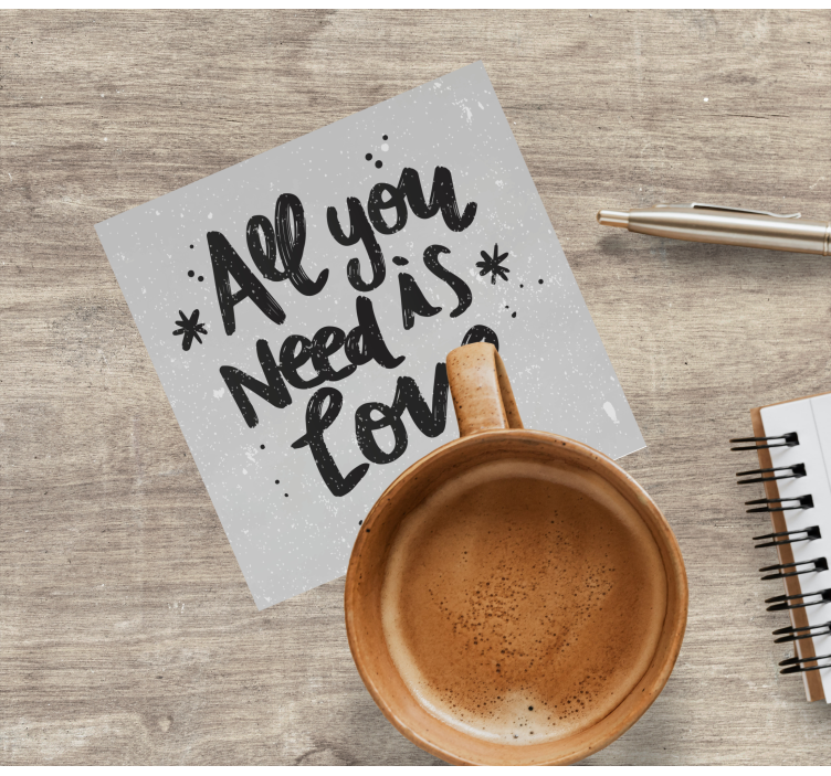 Sottobicchieri con frase arte di messaggi ispiratori - TenStickers