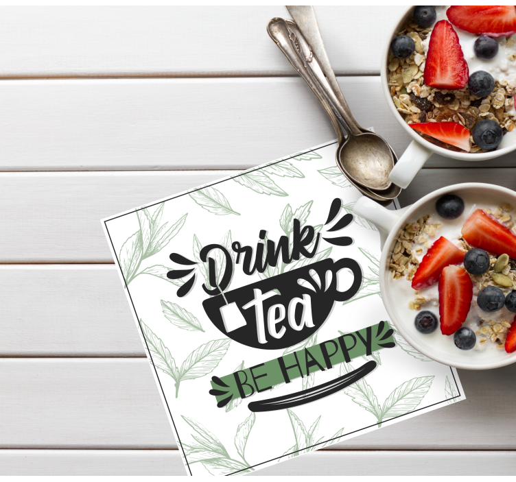 Sottobicchieri con frase citazioni motivazionali per tazza - TenStickers