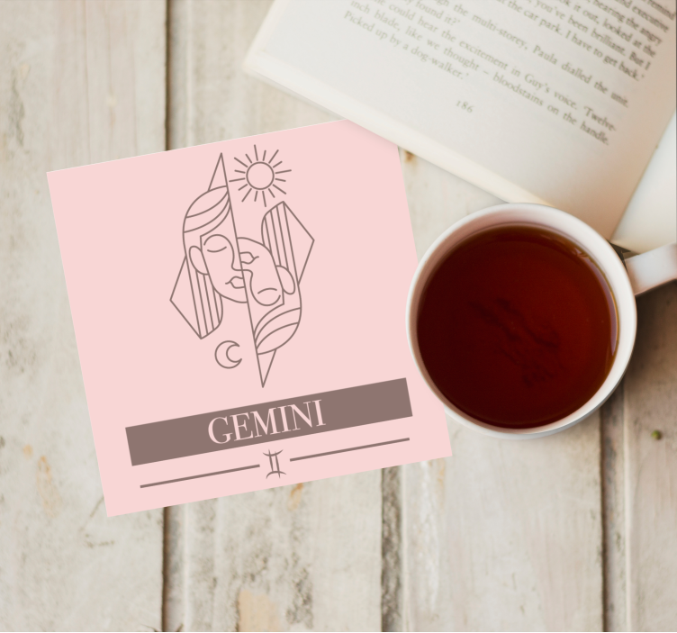 Sottobicchieri con frase doppie facce zodiacali - TenStickers