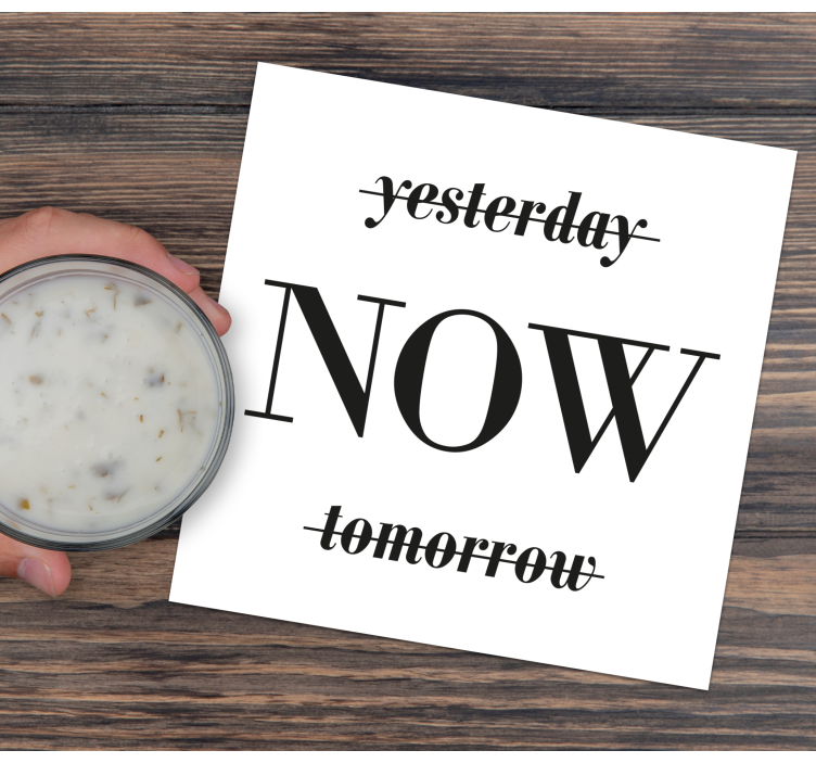 Sottobicchieri con frase ispirata alla tipografia - TenStickers