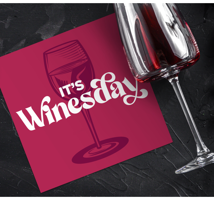 Sottobicchieri con frase mercoledì del calice - TenStickers