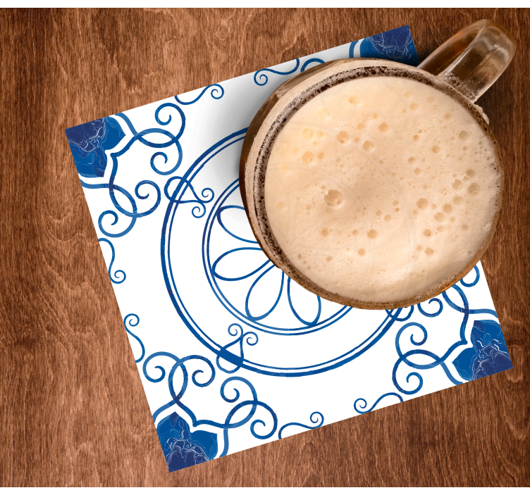 Sottobicchieri con motivi floreali intricati - TenStickers