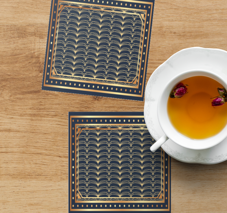 Sottobicchieri con motivo geometrico elegante - TenStickers