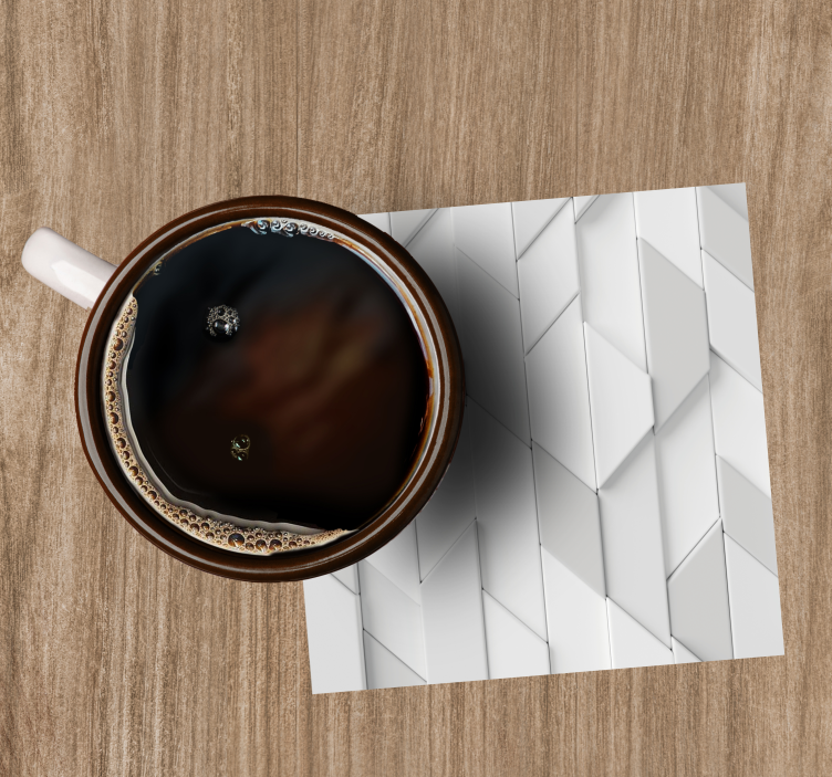 Sottobicchieri con motivo in rilievo geometrico - TenStickers