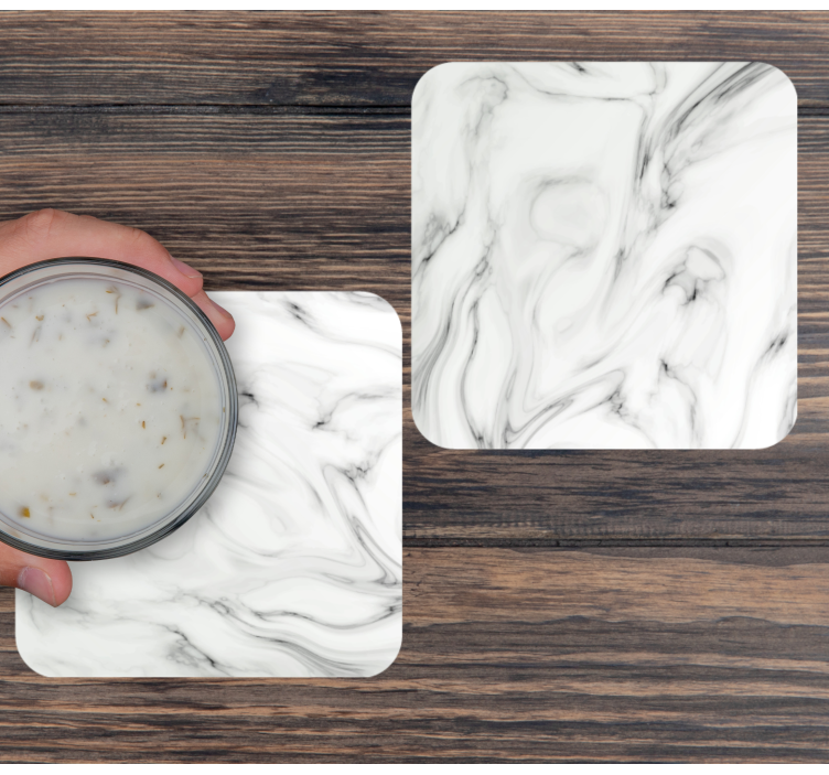 Sottobicchieri con motivo marmorizzato - TenStickers