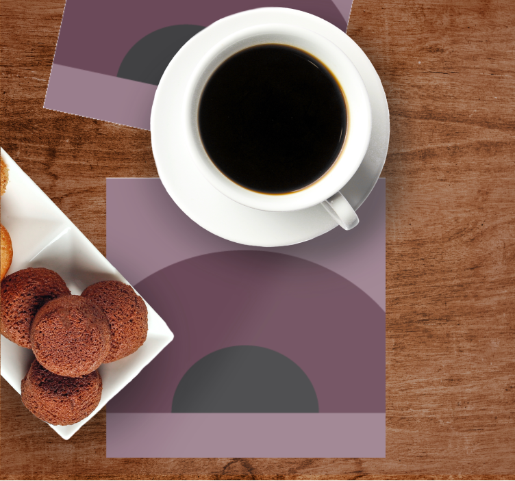 Sottobicchieri design curvo a strati - TenStickers