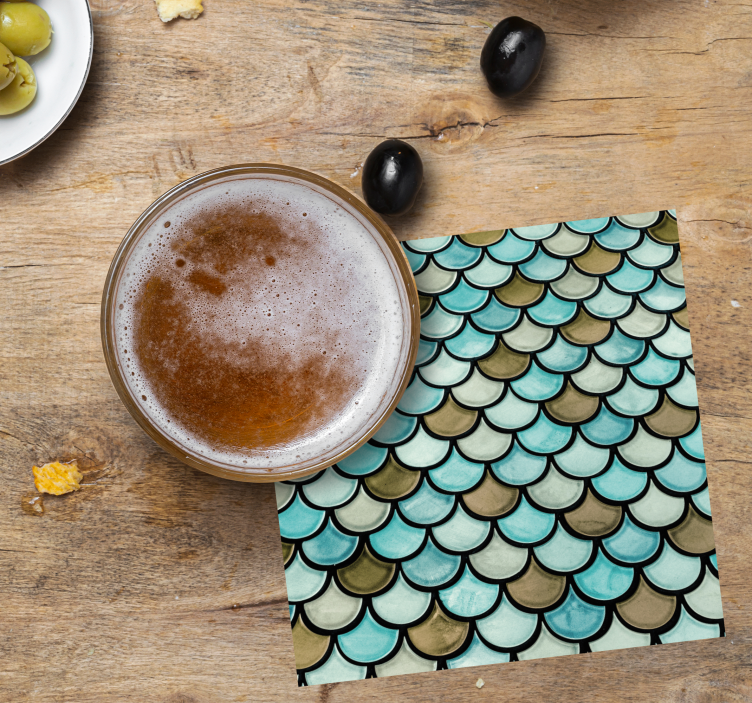 Sottobicchieri effetto strati scallopati - TenStickers