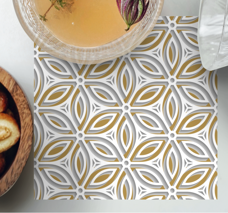 Sottobicchieri elemento floreale intricato - TenStickers