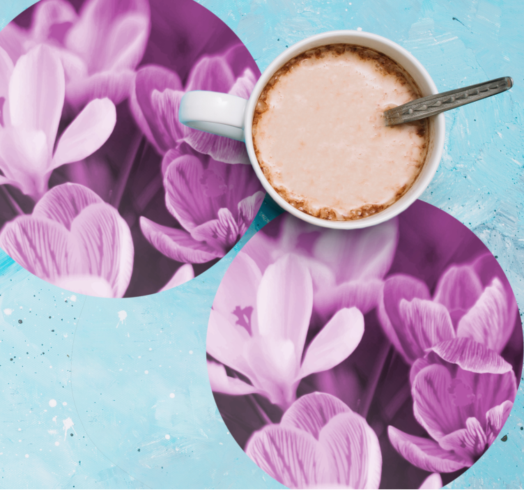 Sottobicchieri elemento floreale vivace - TenStickers