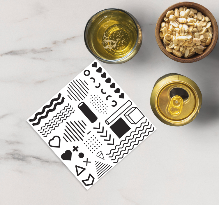 Sottobicchieri esplorazione delle forme geometriche - TenStickers