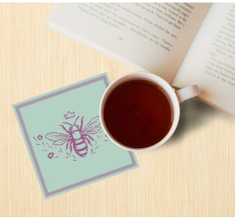 Sottobicchieri frikis ape con corona - TenStickers