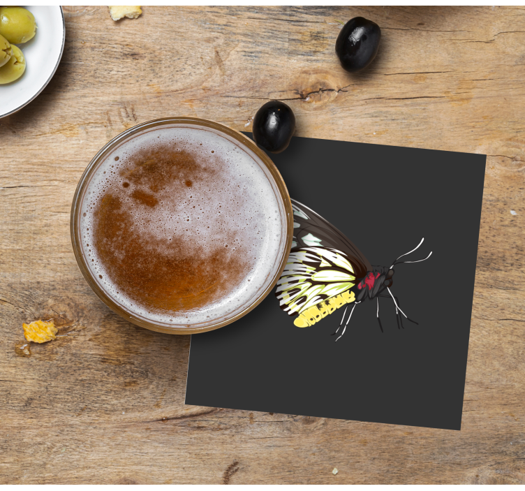 Sottobicchieri frikis arte di farfalle colorate - TenStickers