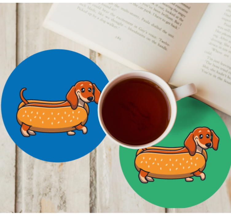 Sottobicchieri frikis cagnolino giocherellone - TenStickers