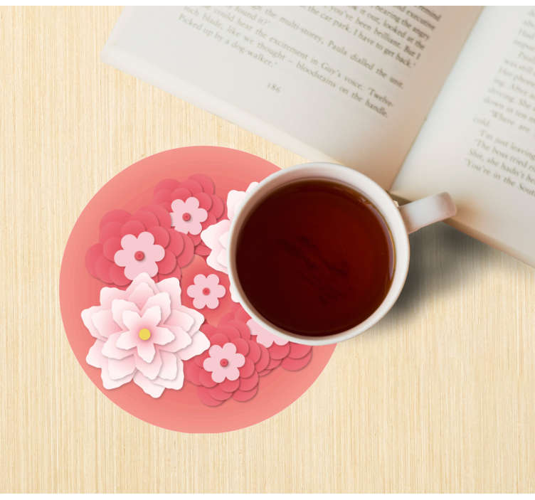 Sottobicchieri frikis composizione floreale a strati - TenStickers