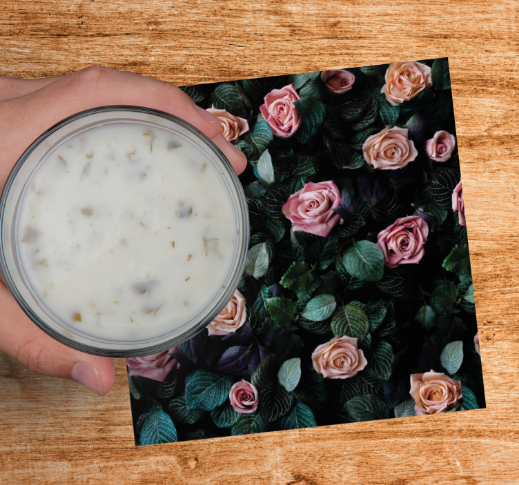 Sottobicchieri frikis con motivo floreale romantico - TenStickers