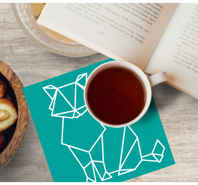 Sottobicchieri frikis contorni di animali geometrici - TenStickers