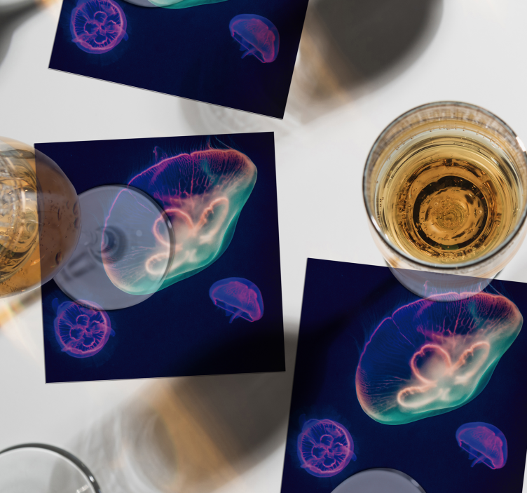 Sottobicchieri frikis creature di medusa colorate - TenStickers