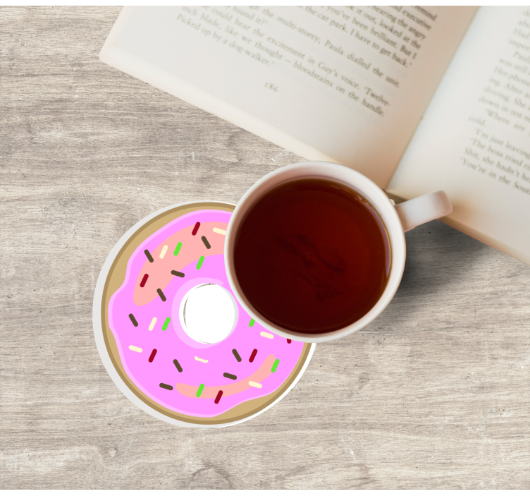 Sottobicchieri frikis dessert rosa glassato - TenStickers