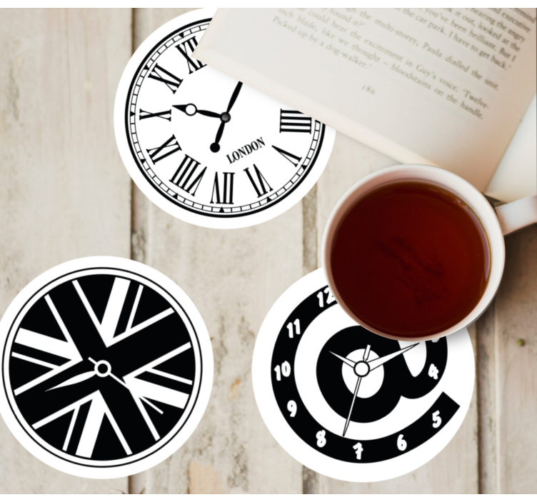 Sottobicchieri frikis elementi di design orologio - TenStickers