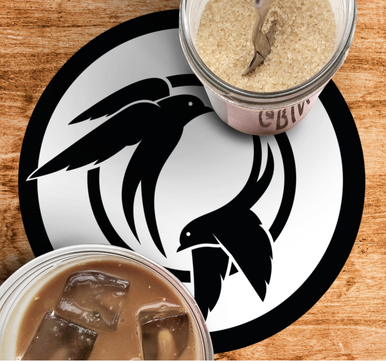 Sottobicchieri frikis emblema di uccelli stilizzati - TenStickers