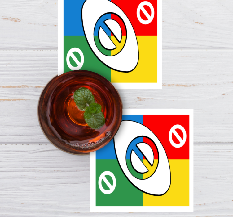 Sottobicchieri frikis forme circolari colorate - TenStickers