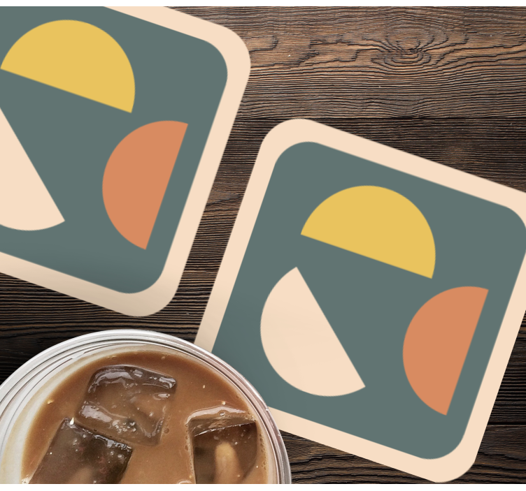 Sottobicchieri frikis forme colorate geometriche - TenStickers