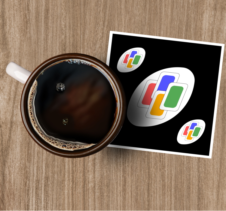 Sottobicchieri frikis forme sovrapposte colorate - TenStickers