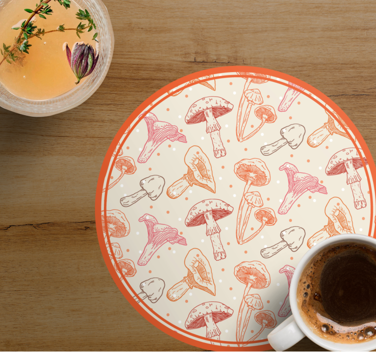 Sottobicchieri frikis illustrazione fungo bizzarro - TenStickers