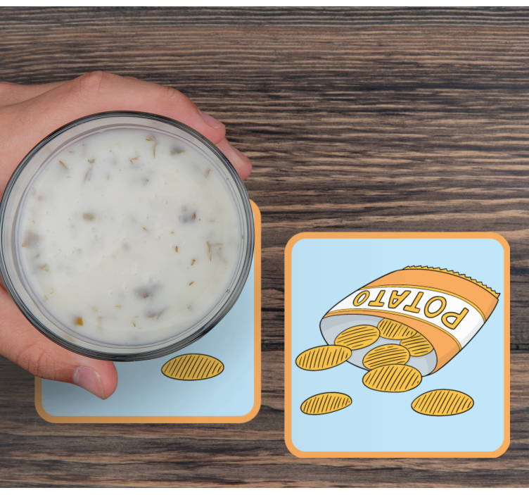 Sottobicchieri frikis illustrazione sacchetto snack - TenStickers