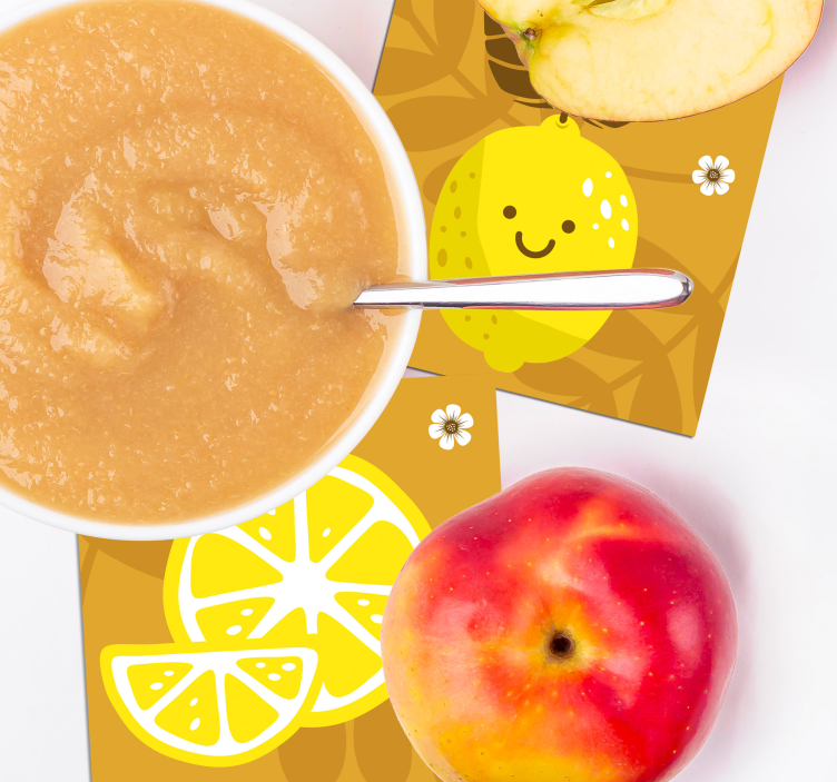 Sottobicchieri frikis limoni e agrumi allegri - TenStickers