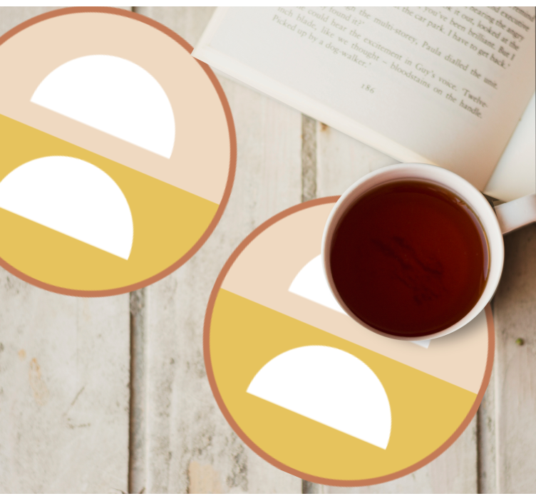 Sottobicchieri frikis mezze cerchi geometrici - TenStickers