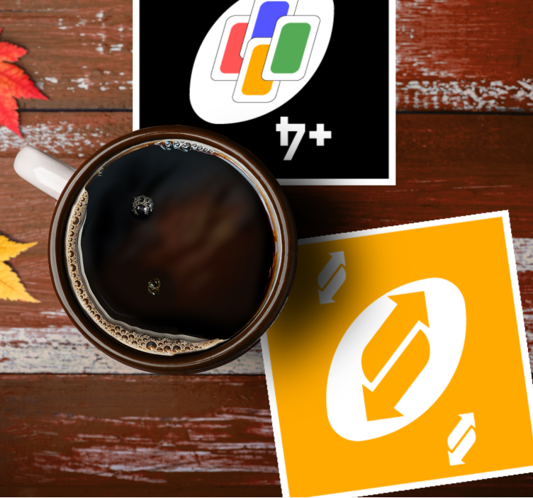 Sottobicchieri frikis motivi colorati di carte - TenStickers