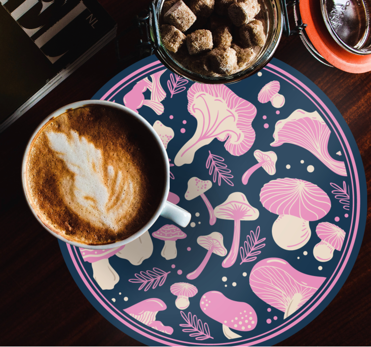 Sottobicchieri frikis motivi funghi fantasiosi - TenStickers