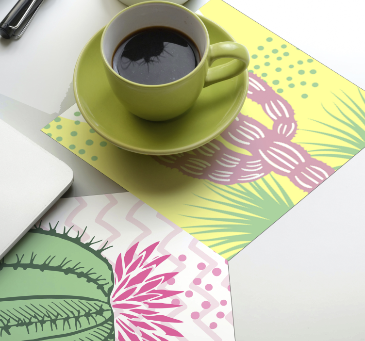 Sottobicchieri frikis motivo cactus vivace - TenStickers