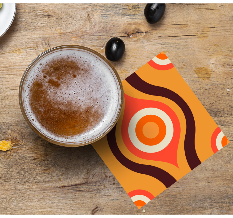 Sottobicchieri frikis motivo circolare retro - TenStickers