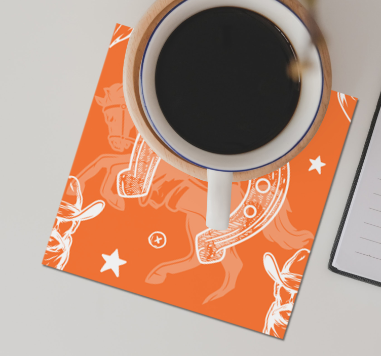 Sottobicchieri frikis motivo ferro di cavallo rustico - TenStickers