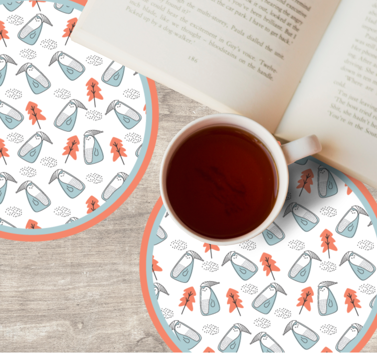 Sottobicchieri frikis motivo foglia originale - TenStickers