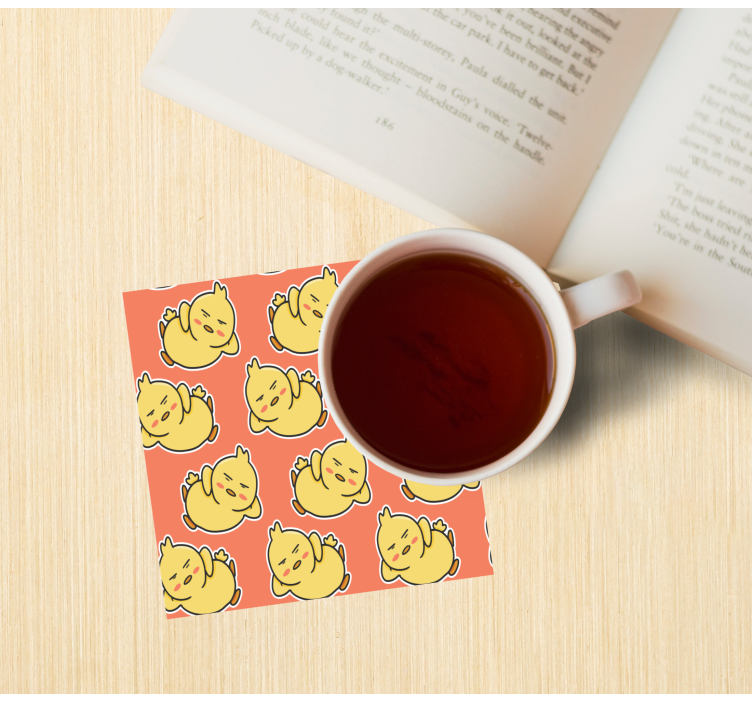 Sottobicchieri frikis motivo pulcini gialli incantevoli - TenStickers