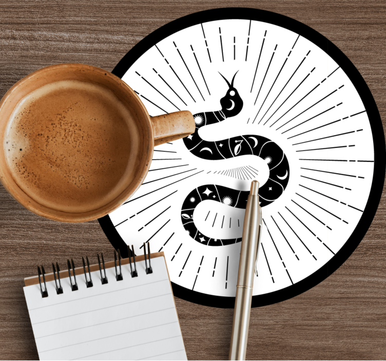 Sottobicchieri frikis motivo serpente astratto - TenStickers