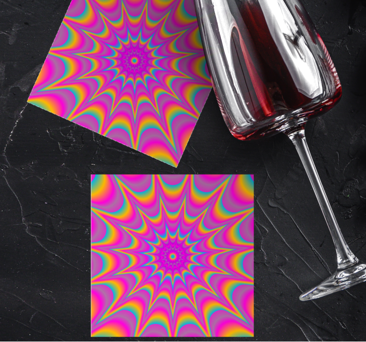 Sottobicchieri frikis motivo spirale vibrante - TenStickers