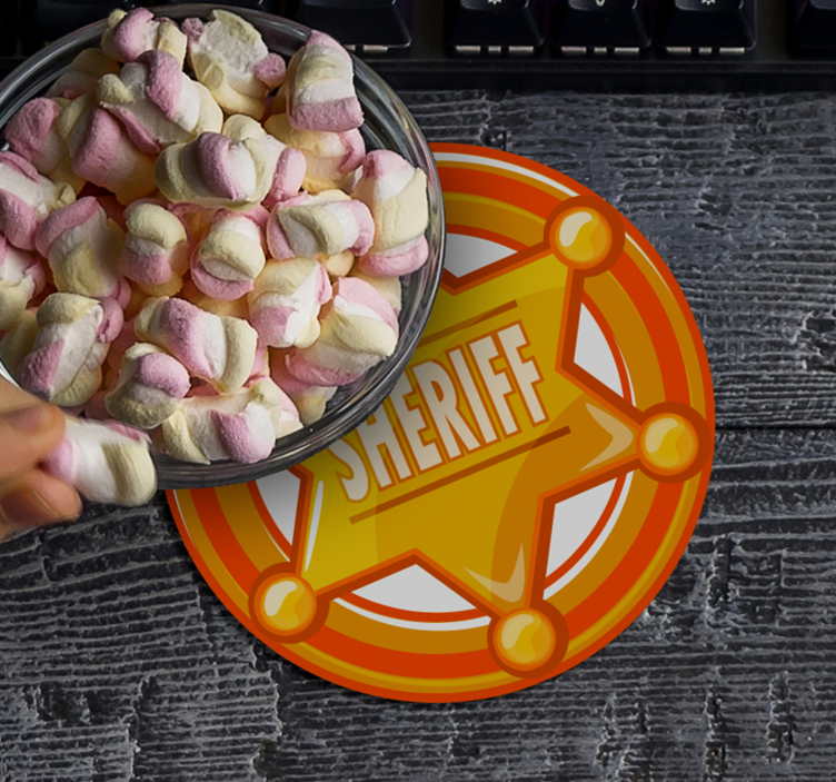 Sottobicchieri frikis motivo stella sceriffo - TenStickers