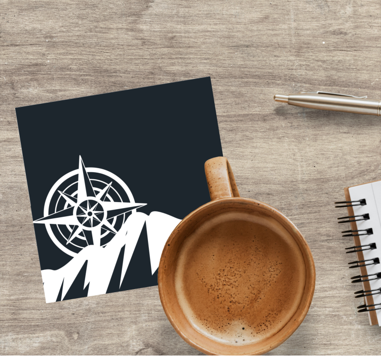 Sottobicchieri frikis picchi della bussola navigazionale - TenStickers