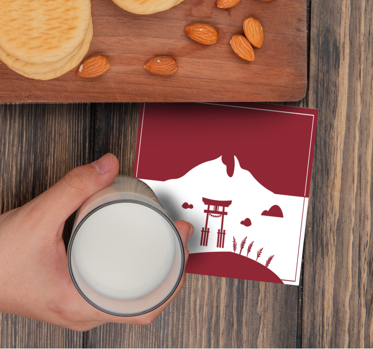 Sottobicchieri frikis porta torii di montagna - TenStickers