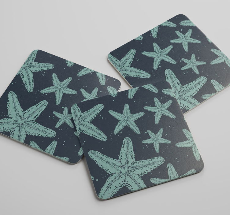 Sottobicchieri frikis superficie a motivo stella marina - TenStickers